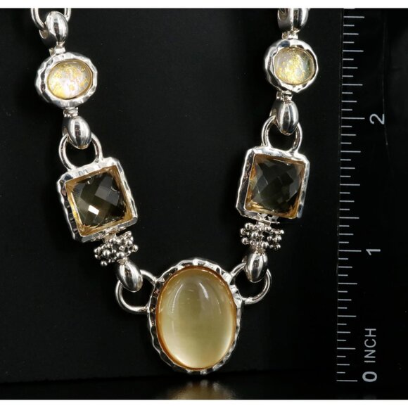 Michael Dawkins Sterling Citrine and Gemstone Necklace & Earrings Set - Picture 3 of 9